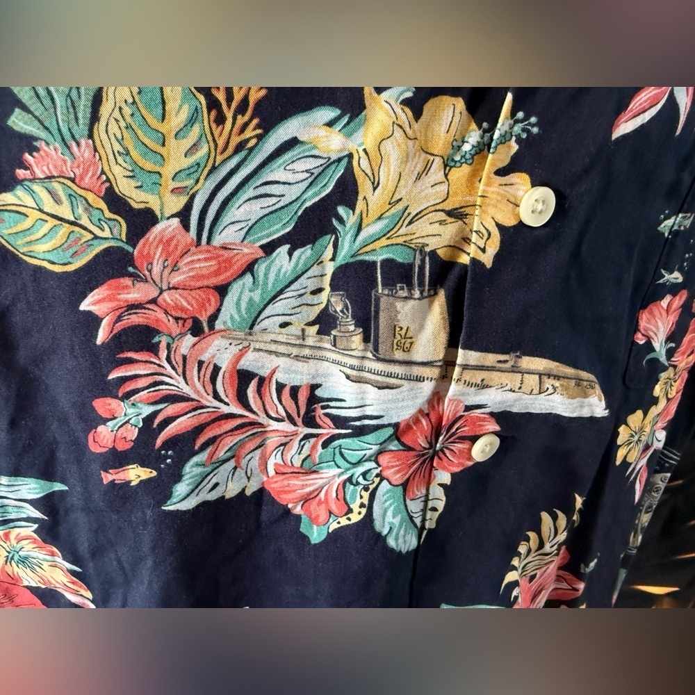 Polo Ralph Lauren Men's Floral Hawaiian Camp Collar Shirt - Picture 6 of 7